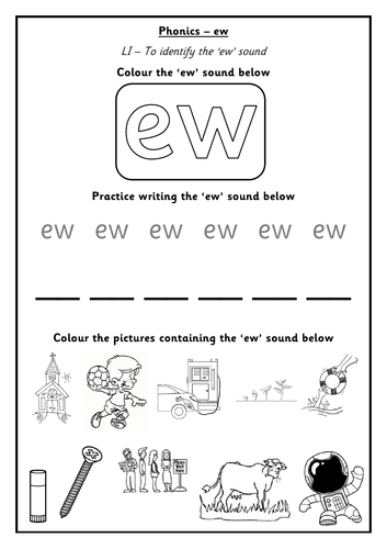 ew Phonics Worksheets Teaching Resources