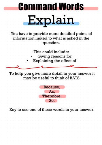 Command Word Posters | Teaching Resources