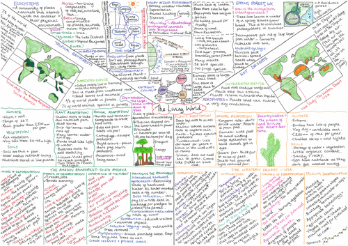 AQA Geography GCSE topic on a page revision resources | Teaching Resources