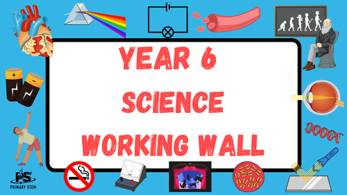 Primary Science Working Wall Year 6 (NC for England) - Display Headings ...