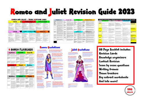 Romeo and Juliet Revision Booklet 98 pages