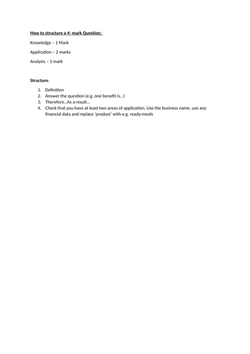 Edexcel A Level Exam Structure Guide | Teaching Resources