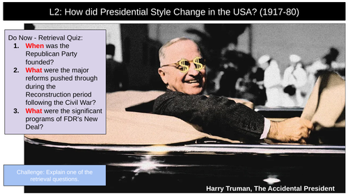 Presidential Style Change USA