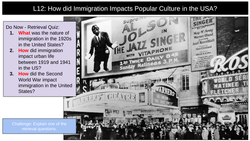 Immigration Popular Culture USA
