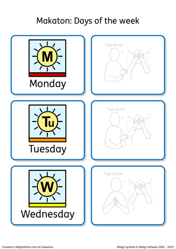 Makaton days of the week | Teaching Resources