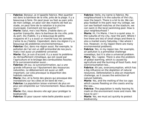 09.GCSE FRENCH : Les problèmes environnementaux - Part 1 (EPI/MARS EARS ...