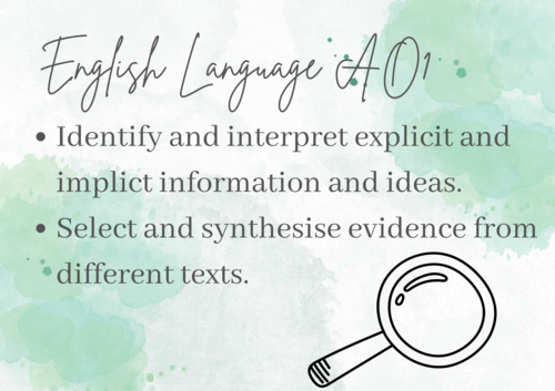 English Language & Literature AOs | Teaching Resources