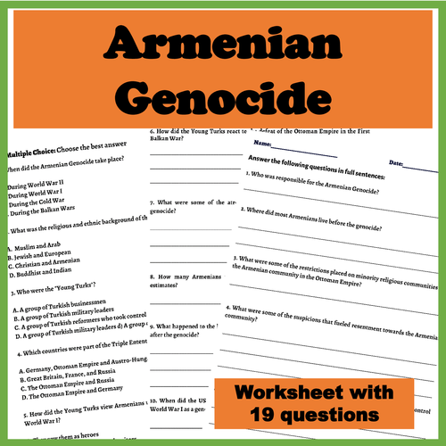 Armenian Genocide Reading Comprehension Teaching Resources