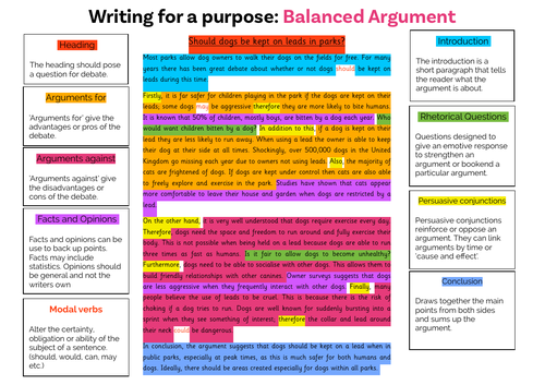 Writing for a Purpose: Balanced Argument