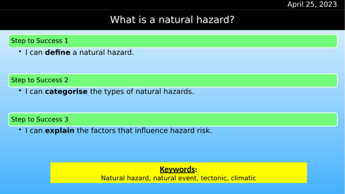 what is natural hazards ks3