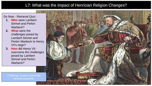 Religious Changes Henry Henrician