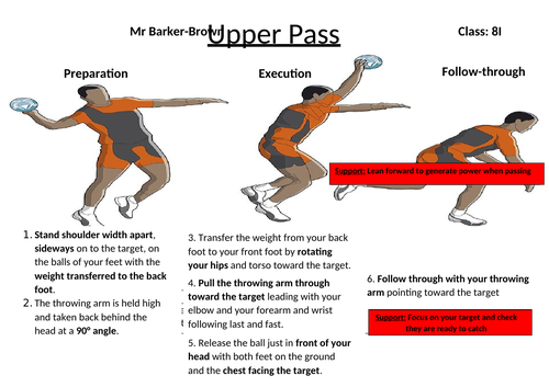Handball - Basic (Upper) Pass | Teaching Resources