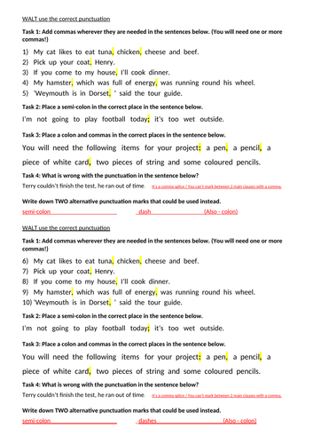 Y6 SPaG REVISION - PARENTHESES, DIRECT&REPORTED SPEECH, PUNCTUATION ...