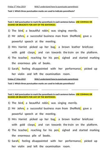 reported speech punctuation