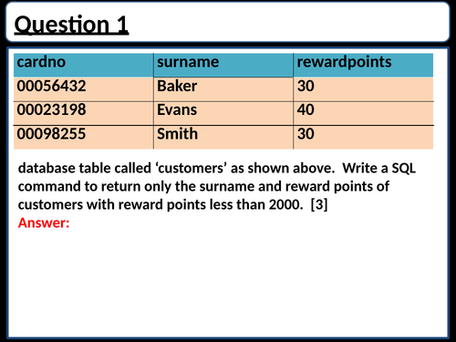 SQL Query 30 tasks with answers - SELECT-FROM-WHERE | Teaching Resources
