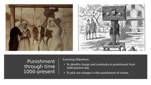 Edexcel GCSE History Crime and Punishment quick win revision  2- Punishment through time