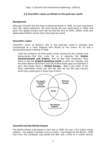 OCR A level - Churchill and the postwar world