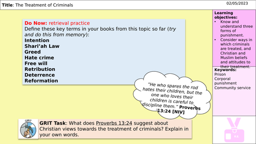 Religion, Crime and Punishment: The Treatment of Criminals