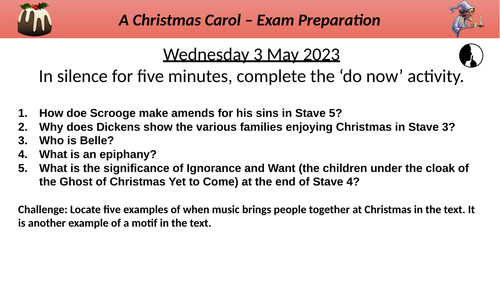 A Christmas Carol - Final Preparation for 2024 Exam | Teaching Resources