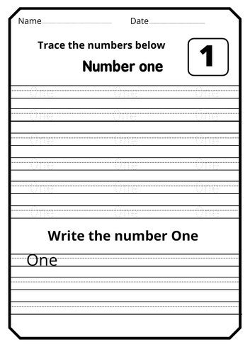 Trace And Write Number Words - Number Words 1-10 Worksheet. | Teaching