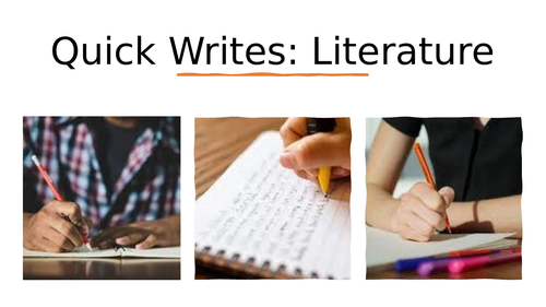 Literature Quick Write PowerPoint