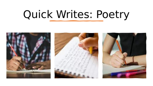 Poetry Quick Write PowerPoint