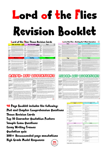 Lord of the Flies 46 page Study Booklet