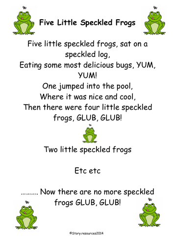 5 SPECKLED FROGS MASKS PROPS MATHS EYFS SUBTRACTION | Teaching Resources