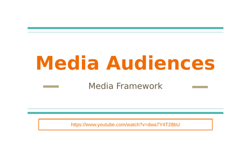 KS4/ KS5 - Media Audiences Unit - EDUQAS