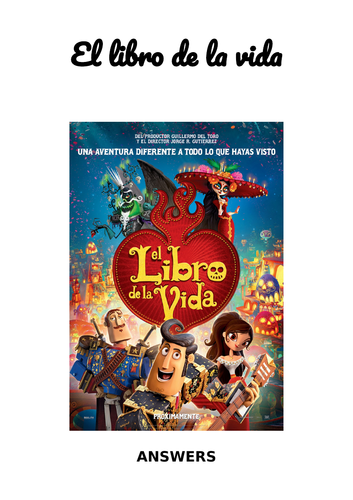 El libro de la vida - booklet + ANSWERS booklet