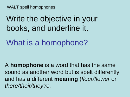 Homophones Lesson Y6 SPaG | Teaching Resources