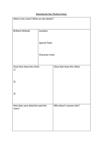 Detective Writing | Teaching Resources