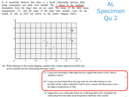 A level Maths Statistics LARGE DATA SET 7 Kahoot games & Exam questions ...