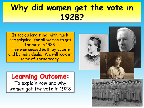 Women Voting Rights 1928 | Teaching Resources