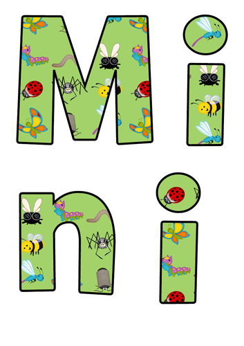 MINIBEASTS 12 POSTER DISPLAY POSTERS AND MINIBEASTS HEADER EYFS KS1 ...