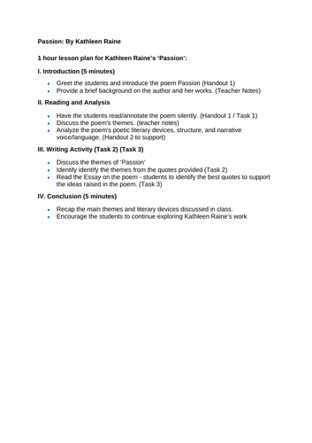 Cambridge IGCSE Songs of Ourselves | Teaching Resources