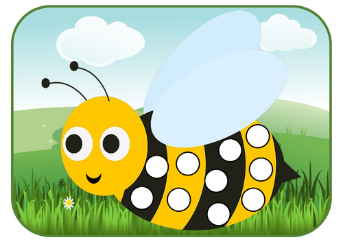 Bee themed fine motor activity