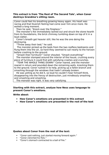 SCHEME OF WORK: A Monster Calls by Patrick Ness (24 lessons) | Teaching ...