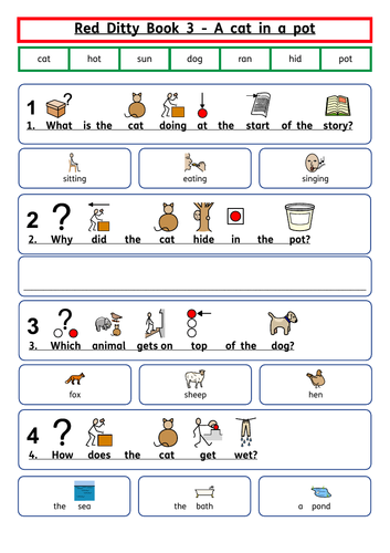read write inc ditty books levels