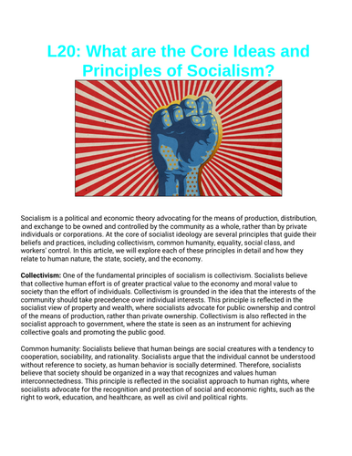 Socialism Teaching Resources