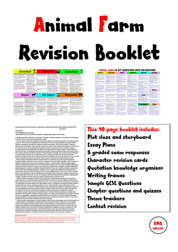 Animal Farm 40 page revision booklet