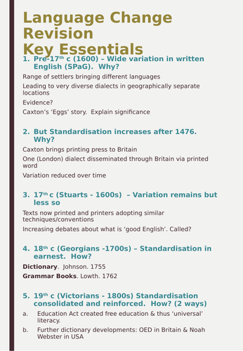 OCR A Level English Language Revision Paper 2 Section C - Language ...