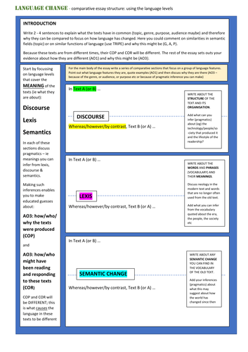 OCR A Level English Language Revision Paper 2 Section C - Language ...