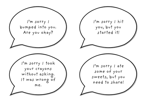 Resolving conflict / Saying Sorry - EYFS PSHE | Teaching Resources