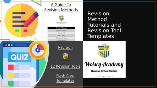 Revision Methods Tutorials and Revision Tool Templates | Teaching Resources