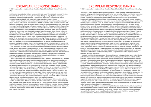 Mitch 3 full length exam responses to compare Band 3, Band 4, Band 5 A ...