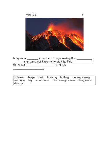 Writing Y5 Explanation Text Mountains & Volcanoes