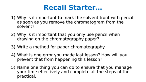 Aim C L7 Paper Chromatography of Amino Acids