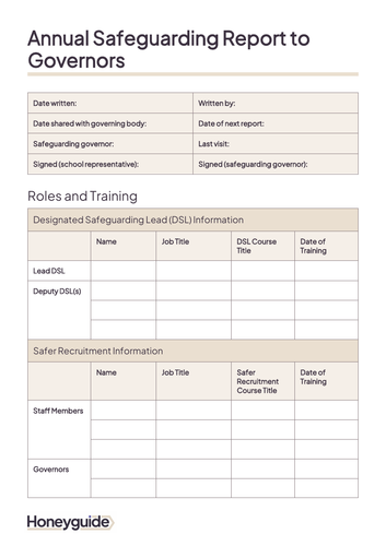 annual-safeguarding-report-to-governors-template-teaching-resources