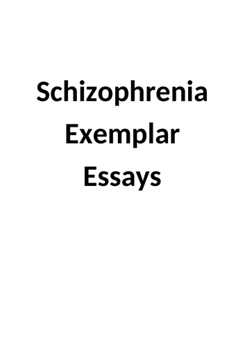 aqa a level psychology schizophrenia essays